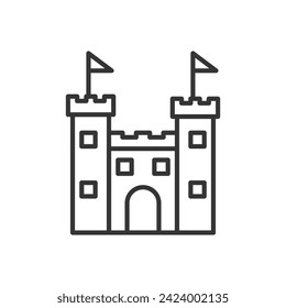 castle outline icon pixel perfect for website or mobile app