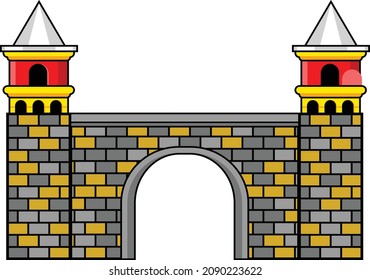 Castle or Palace Gate Vector Design