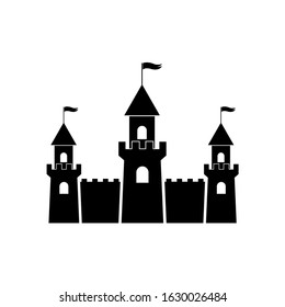 Castle Palace icon, logo isolated on white background