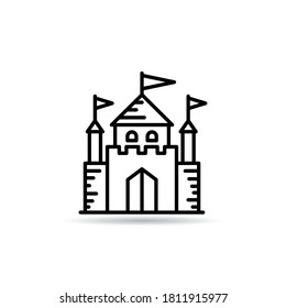 castle, palace icon vector illustration