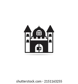 ilustración de vector de icono de castillo y palacio