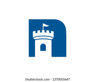 Castle or Palace Logo Template, Icon, Symbol - Vector