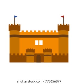 Castle of palace medieval and tower theme Isolated design Vector illustration