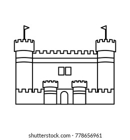 Castle of palace medieval and tower theme Isolated design Vector illustration