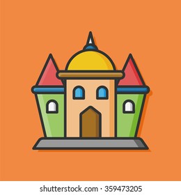 castle palace vector icon