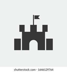 castle palace vector icon kingdom