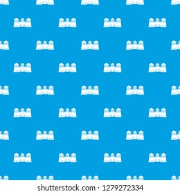 Castle pattern vector seamless blue repeat for any use