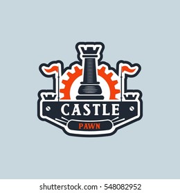 Castle Pawn Logo Sign Symbol Icon