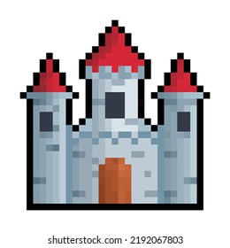 Castle Pixel Art With 32 Bit