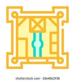 vector de icono de color del plan de castillo. signo de plan de castillo. ilustración de símbolo aislado