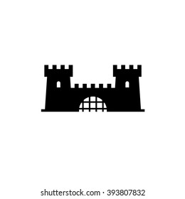 Castle or prison. Vector icon