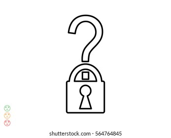Castle, a question mark icon, vector illustration eps10