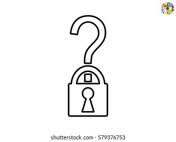 Castle, a question mark icon, vector illustration eps10