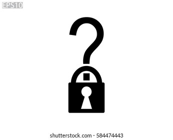 Castle, a question mark icon, vector illustration eps10