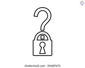 Castle, a question mark icon, vector illustration eps10