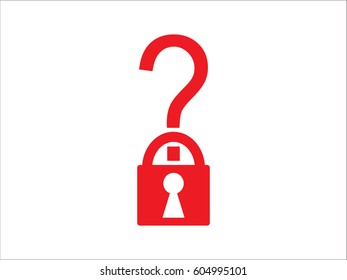 Castle, a question mark icon, vector illustration eps10