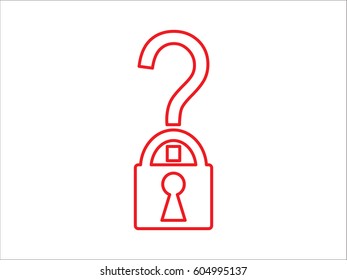 Castle, a question mark icon, vector illustration eps10