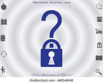 Castle, a question mark icon, vector illustration eps10