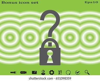 Castle, a question mark icon, vector illustration eps10