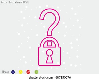 Castle, a question mark icon, vector illustration eps10