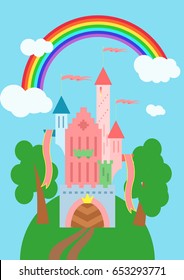 Castle and rainbow