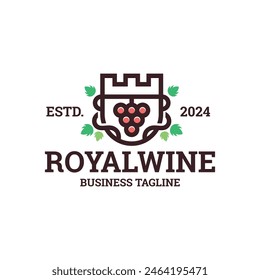 castle royal wine logo vector