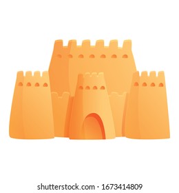 Castle sand icon. Cartoon of castle sand vector icon for web design isolated on white background