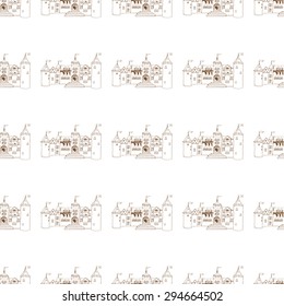  castle seamless pattern.Amsterdam