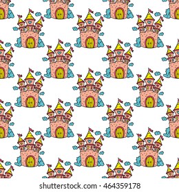 castle seamless. Vector Illustration. Eps 10