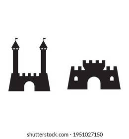 Castle set. icon vector illustration sign