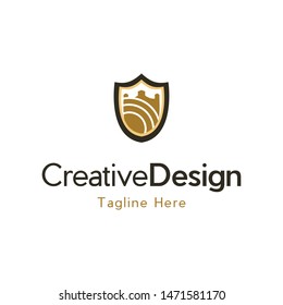 Castle Shield Building Protect Creative Logo