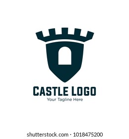 Castle Shield Logo Design Element