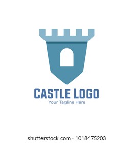 Castle Shield Logo Design Element