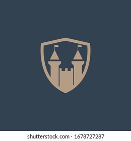 Ilustración de diseño del logotipo de Castle Shield 2