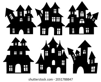 Castle Silhouette Halloween. Halloween illustration