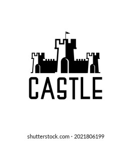 Castle Silhouette Illustration Icon Logo Design Stock Vector (Royalty ...