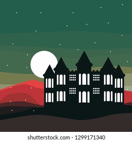 Castle Silhouette illustrations vector