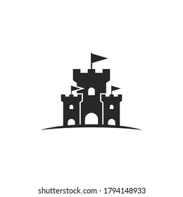 Schloss Silhouette Logo Symbol Vektorgrafik