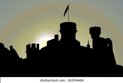 Castle Silhouette. Vector Illustration