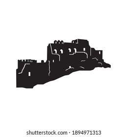 Castle snakes vector illustration. White background