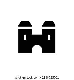 castle stately icon. Flat style design isolated on white background.