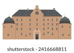Örebro Castle, Sweden Isolated Illustration