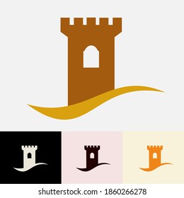 Castle Symbol Icon Logo Vector