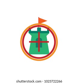 Castle Target Logo icon design