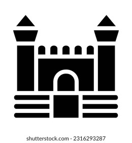 Castillo, Ilustración del logotipo del icono plano del parque temático. Juego de iconos de Parque temático. Adecuado Para Diseño Web, Logotipo, Aplicación.