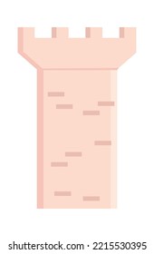 Castle tower element. Vector illustration