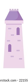 Castle tower element. Vector illustration