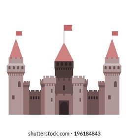 Castle tower fairy tale isolated