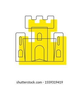 Castle tower flat vector icon