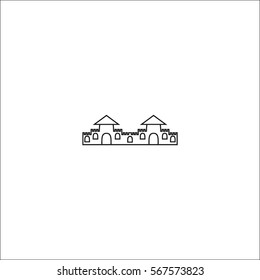 castle, tower, icon
